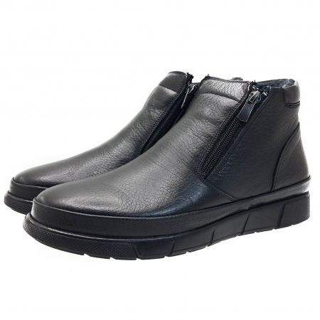 Ghete Bărbați  Din Piele Naturală Neagră  527 [2]