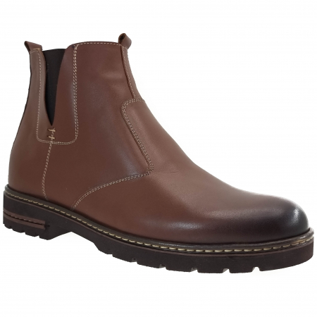 Ghete Casual Pentru Barbati - Ghete Bărbați  Din Piele Naturală Maro 536