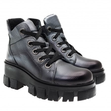 Ghete Damă Casual Din Piele Naturală Gri 8599 [2]