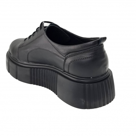 Pantofi dama casual confort din piele naturala NEGRU COD-1230 [3]