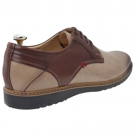 Pantofi casual din piele naturala pentru barbati BEJ-MARO COD-1243 [1]