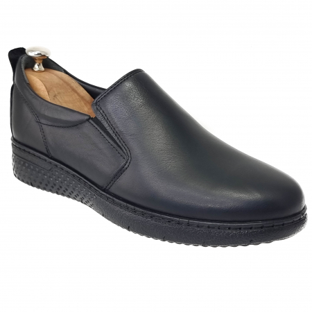 Pantofi casual din piele naturala pentru barbati NEGRU COD-1247 [0]