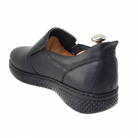 Pantofi casual din piele naturala pentru barbati NEGRU COD-1247 [3]