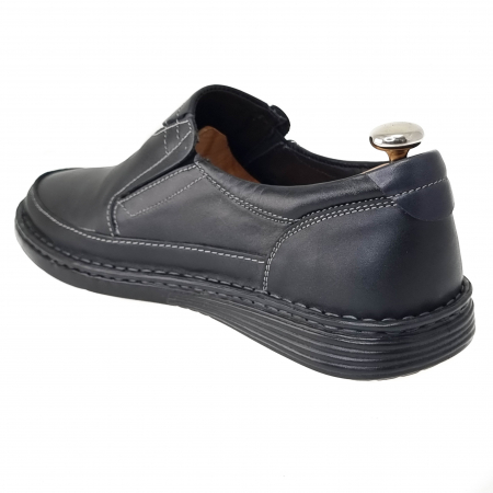 Pantofi Bărbați Casual Din Piele Naturală Neagră 1249 [3]