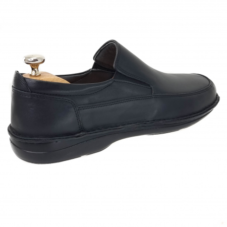 Pantofi casual din piele naturala pentru barbati NEGRU COD-1250 [3]