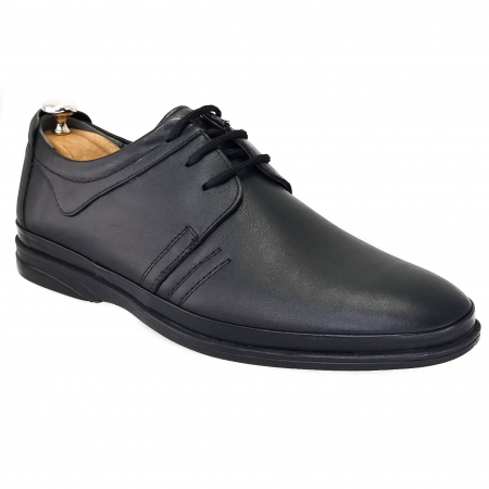 Pantofi Casual Pentru Barbati - Pantofi Bărbați Casual Din Piele Naturală Neagră 1254
