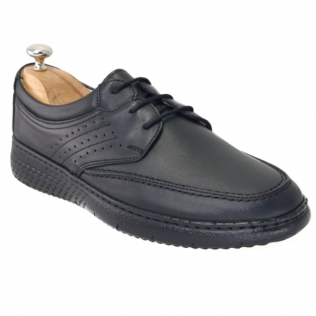 Pantofi Casual Pentru Barbati - Pantofi Bărbați Casual Din Piele Naturală Neagră 1258