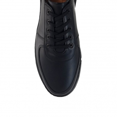 Pantofi Bărbați Sport Din Piele Naturală Neagră 1260 [5]
