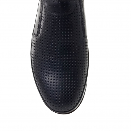 Pantofi CASUAL din piele naturala pentru barbati NEGRU COD-1261 [5]