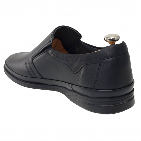 Pantofi CASUAL din piele naturala pentru barbati NEGRU COD-1262 [3]