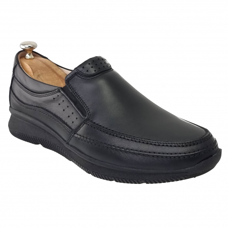 Pantofi CASUAL din piele naturala pentru barbati NEGRU COD-1263 [0]