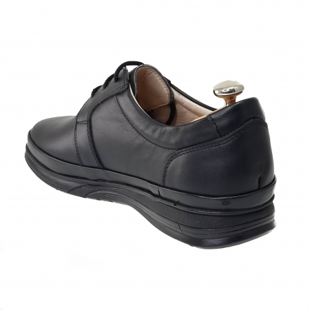 Pantofi CASUAL din piele naturala pentru barbati NEGRU COD-1264 [3]