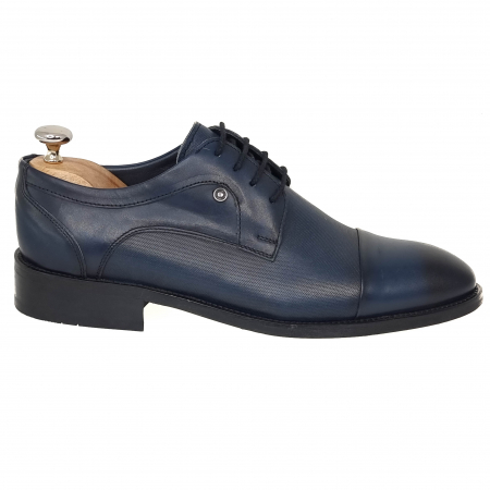 Pantofi Eleganti Pentru Barbati - Pantofi Bărbați Eleganți Din Piele Naturală Blue 1273
