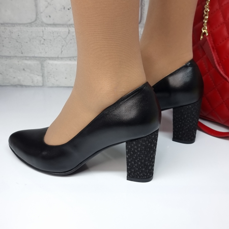 Pantofi Damă Eleganți Din Piele Naturală Neagră 3049 [3]