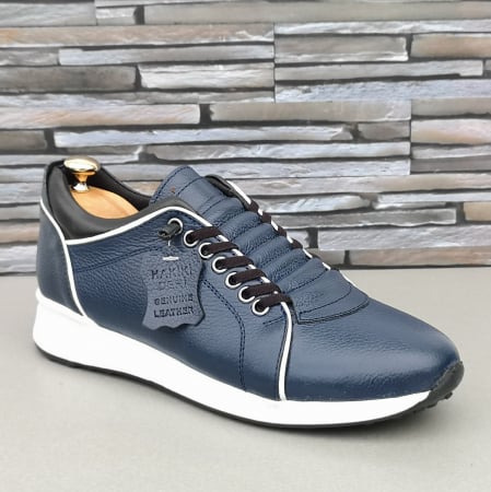 Barbati - Pantofi Bărbați Casual Confort Din Piele Naturală Blue 345