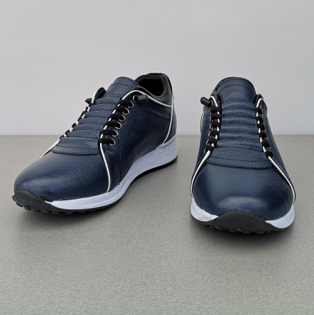 Pantofi Bărbați Casual Confort Din Piele Naturală Blue 345 [7]