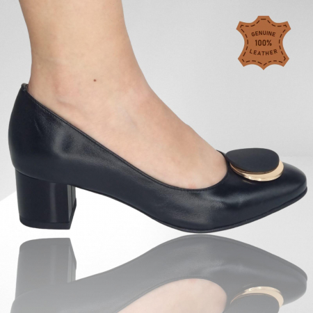 Pantofi Damă Eleganți Din Piele Naturală Neagra 3307 [1]