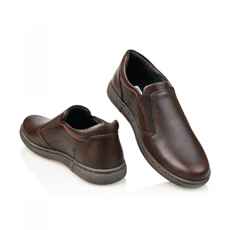 Pantofi Bărbați Casual Confort Din Piele Naturală Maro 359 [3]