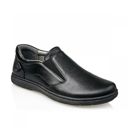Pantofi Casual Pentru Barbati - Pantofi Bărbați Casual Confort Din Piele Naturală Neagră 348