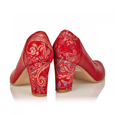 Pantofi Damă Eleganți Din Piele Naturală Roșie 3013 [0]