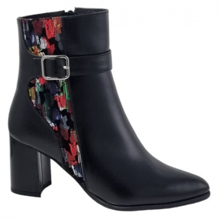 Ghete Elegante Pentru Femei - Ghete Damă Elegante Din Piele Naturală Neagră Zug 9585