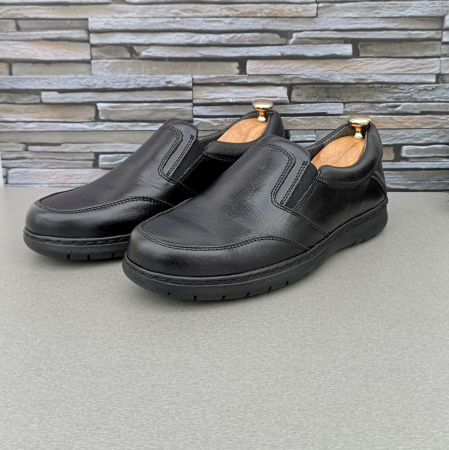 Pantofi Bărbați Casual Confort Din Piele Naturală Neagră 2512 [5]