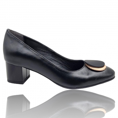 Pantofi Eleganti Pentru Femei - Pantofi Damă Eleganți Din Piele Naturală Neagra 3307