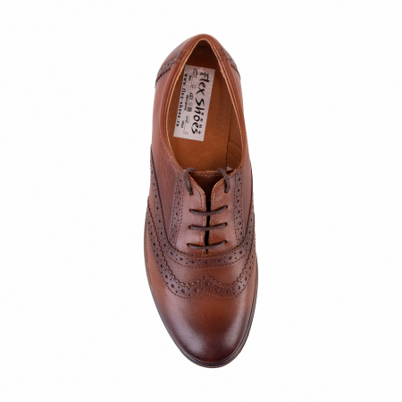 Pantofi Damă Casual Confort Din Piele Naturală Maro 5001 [2]