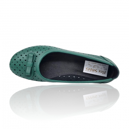 Balerini Damă Din Piele Naturală Verde 8069 [3]