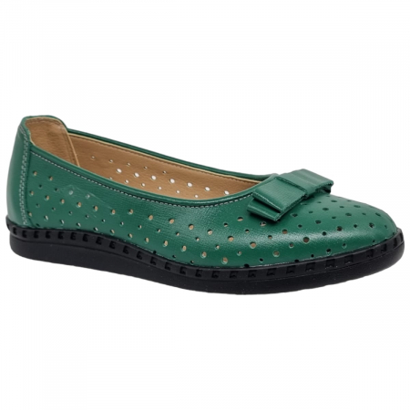 Balerini Damă Din Piele Naturală Verde 8052 [2]