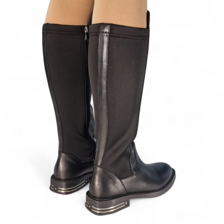Cizme Damă Lungi Din Piele Naturală Neagră  35128 [9]