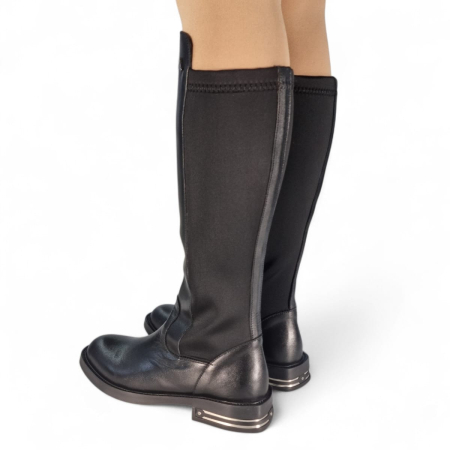 Cizme Damă Lungi Din Piele Naturală Neagră  35128 [8]
