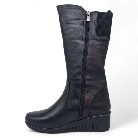 Cizme Damă Lungi Din Piele Naturală Neagră  35131 [2]
