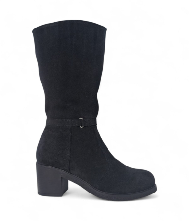 Femei - Cizme Damă Lungi Din Piele Naturală Neagră Vel 35133