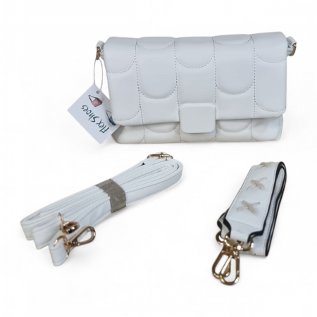 Accesorii Pentru Femei - Geanta din piele ecologică albă 1071-5