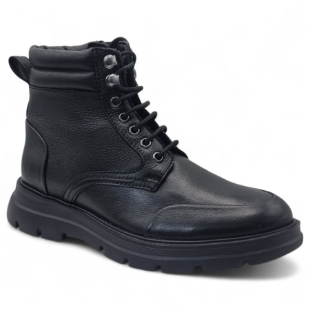 Ghete Casual Pentru Barbati - Ghete Bărbați Casual Din Piele Naturală De Culoare Neagra 558