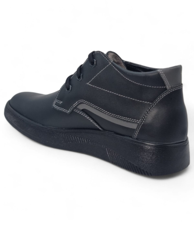 Ghete Bărbați Casual Din Piele Naturală De Culoare Neagră 45137 [7]