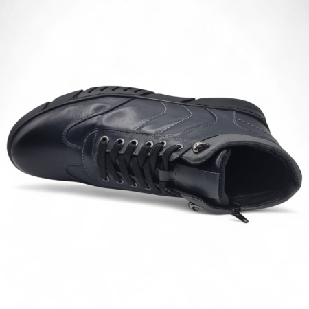 Ghete Bărbați Casual Din Piele Naturală De Culoare Blue 45136 [4]