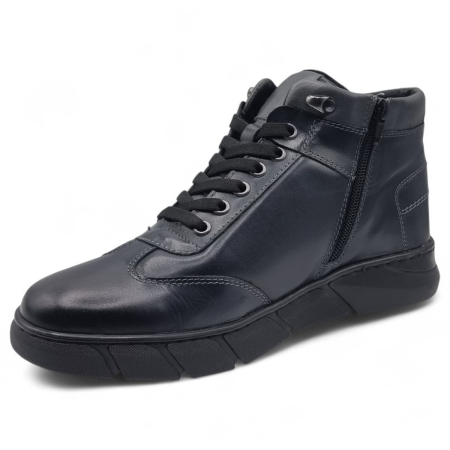 Ghete Bărbați Casual Din Piele Naturală De Culoare Blue 45136 [2]