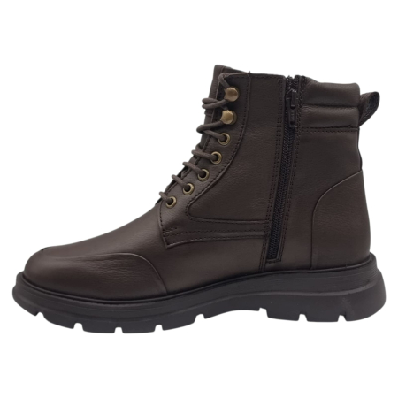 Ghete Bărbați Casual Din Piele Naturală De Culoare Cafe 562 [3]