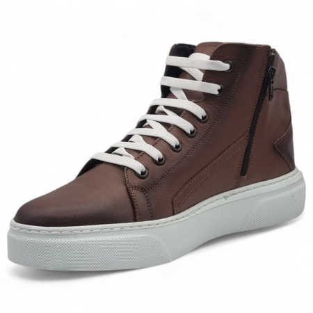 Ghete Bărbați Casual Din Piele Naturală De Culoare Maro  45134 [3]