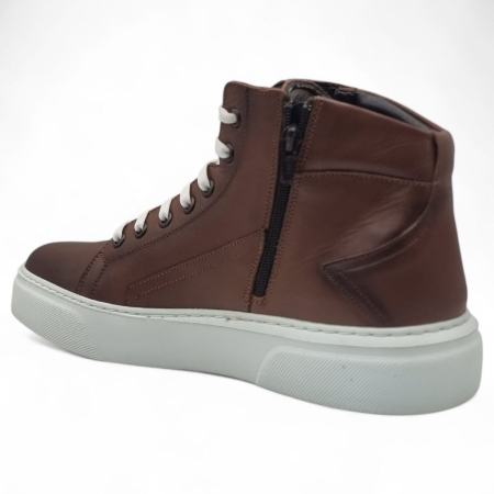 Ghete Bărbați Casual Din Piele Naturală De Culoare Maro  45134 [4]
