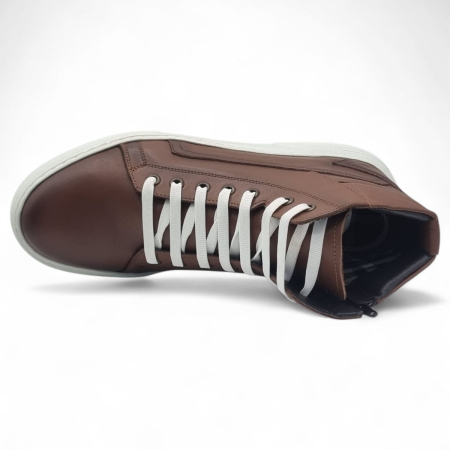 Ghete Bărbați Casual Din Piele Naturală De Culoare Maro  45134 [5]