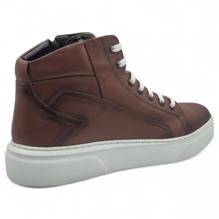 Ghete Bărbați Casual Din Piele Naturală De Culoare Maro  45134 [1]