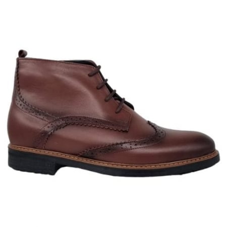 Ghete Casual Pentru Barbati - Ghete Bărbați  Din Piele Naturală De Culoare Maro 546