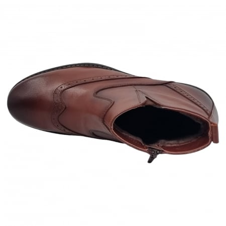Ghete Bărbați Elegante Din Piele Naturală De Culoare Maro 555 [3]