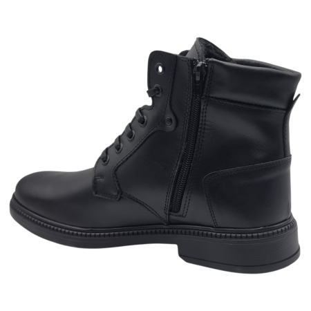 Ghete Bărbați Casual Din Piele Naturală De Culoare Negru 563 [4]