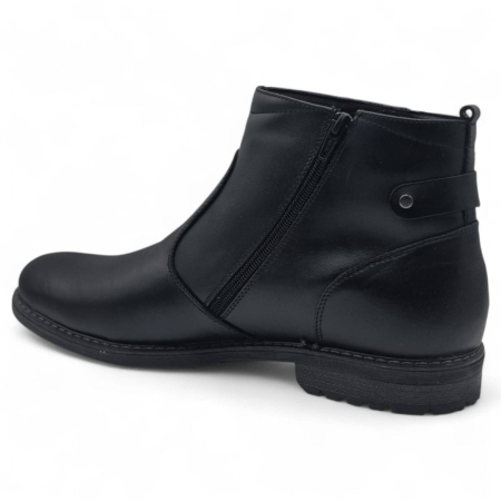 Ghete Bărbați Elegante Din Piele Naturală De Culoare Neagră 50136 [3]