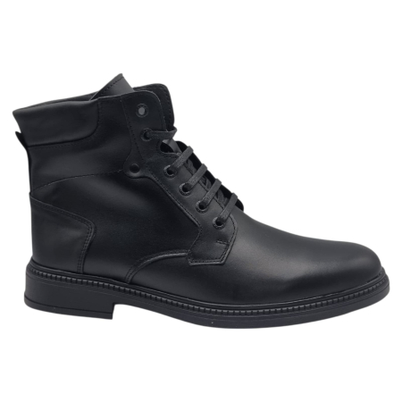 Ghete Casual Pentru Barbati - Ghete Bărbați Casual Din Piele Naturală De Culoare Negru 563