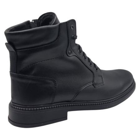 Ghete Bărbați Casual Din Piele Naturală De Culoare Negru 563 [2]